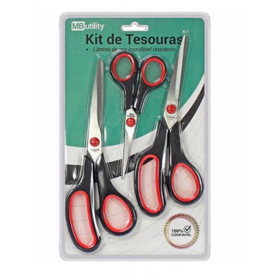 Kit de tesouras 3 unidades